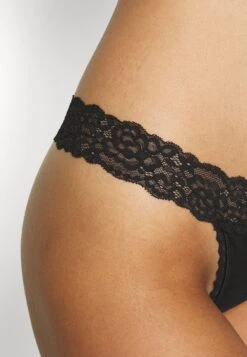 Anna Field 10Pp Cotton And Lace Thong - String - Black -Modekleding Winkel 1e3643c56d2f40289953e14d52bb3ace