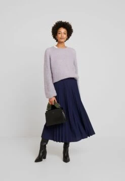 Anna Field Plisse A-Line Midi Skirt - A-Lijn Rok - Maritime Blue -Modekleding Winkel 209f8122023c493e962f16a4f655345c