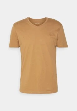 Pier One V Neck Bird Tonal 3 Pack - T-Shirt Basic - Light Brown/White/Dark Blue -Modekleding Winkel 239be3f8d5344e18a078136b88ad5384