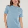 LELA Regular Fit - T-Shirt Print - Baby Blue -Modekleding Winkel 3381f59ccaf5499390a06a6660667a16