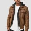 Indicode Jeans Aaron - Imitatieleren Jas - Brown 2 Indicode Jeans Aaron - Imitatieleren Jas - Brown -Modekleding Winkel 3c59fb6b2d684e7da69488c5ff014f2d