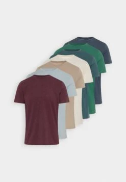 Pier One 7 Pack - T-Shirt Basic - Blue/Mottled Bordeaux/White -Modekleding Winkel 40238aec486841c1aa91cee1f0bc607e