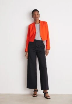 Boss Slim-Fit Cropped Jacket With Collarless Styling - Blazer - Bright Orange -Modekleding Winkel 40f6dcb4295d46c09d15a37886bdda89