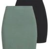 Even&Odd 2 Pack - Minirok - Khaki/Black -Modekleding Winkel 4771ba3ccd8a4358af788465ae60352f