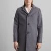 J.Lindeberg Holger Melton Coat - Mantel - Mid Grey Melange -Modekleding Winkel 5a0546ced0024072bb8a7003bfb9b230