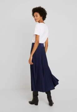 Anna Field Plisse A-Line Midi Skirt - A-Lijn Rok - Maritime Blue -Modekleding Winkel 5e377213776043ae87e0befe2a75e8ca