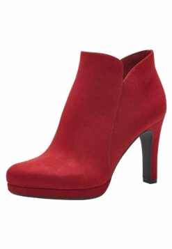 Tamaris Enkellaarsjes Met Plateauzool - Cherry -Modekleding Winkel 7e515b0fcba145e18776480644067b27