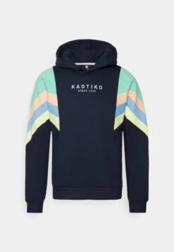 Kaotiko Sud Cap Ewan - Hoodie - Navy/Green/Coral