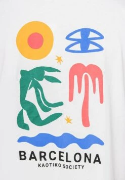 Kaotiko Barcelone - T-Shirt Print - Weiß -Modekleding Winkel 929f1f67e081449da39410d5b0e87a5e