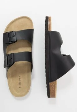 Pier One Unisex - Pantoffels - Black -Modekleding Winkel a98de5f417bd4f57b176937b18a12ab7