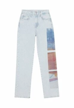 Calvin Klein Jeans High Rise Printed - Straight Leg Jeans - Denim Light -Modekleding Winkel ad870a5e0fb74ccb939a55f3907abe59