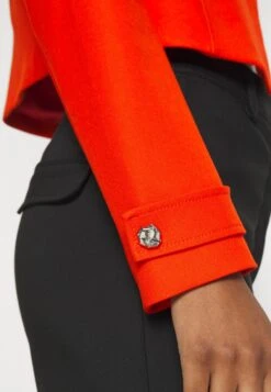 Boss Slim-Fit Cropped Jacket With Collarless Styling - Blazer - Bright Orange -Modekleding Winkel bb607565ad214fe7ad01aa023f77e9b8