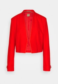 Boss Slim-Fit Cropped Jacket With Collarless Styling - Blazer - Bright Orange -Modekleding Winkel bbe6128a8e3d422a99b12b00145d9733