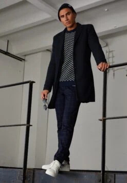 Only & Sons Onsjulian King Coat - Mantel - Night Sky Melange -Modekleding Winkel c9db046914854f65a991edee46871991