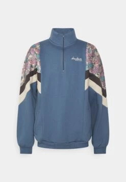 Kaotiko Crew Jean Bahamas - Sweater Met Rits - Prusia/Grey/Beige