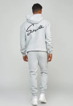 SikSilk Script Embroidery- Hoodie - Grey Marl 9 SikSilk Script Embroidery- Hoodie - Grey Marl -Modekleding Winkel ebd96880e9484b3fac5d9e60964daaff