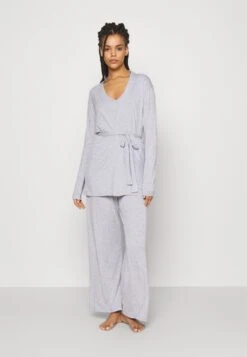 Anna Field 3 Piece Jersey- Pyjama - Mottled Light Grey