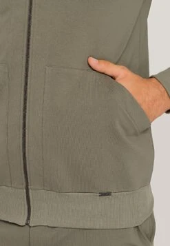 HANRO Natural Living - Sweater Met Rits - Antique Green -Modekleding Winkel ef557c15b88a42439409c20e0f01d135