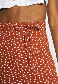 Even&Odd Mini Skirt With Volant - A-Lijn Rok - Brown/White -Modekleding Winkel fc0ba9c0fdf045d2bcc21aaeb0b2a1bb